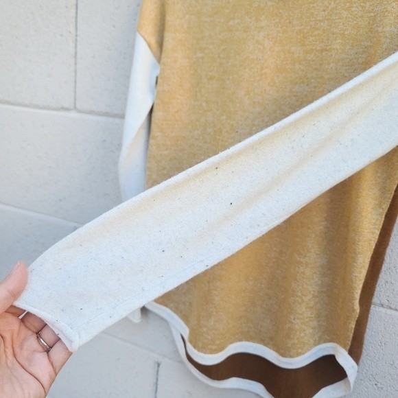 Smartwool | Shadow Pine Colorblock Sweater in Honey Gold/Natural Donegal NEW - Picture 9 of 12